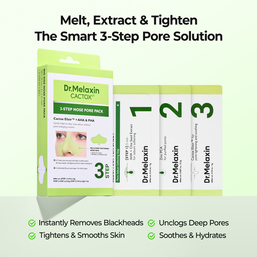 Cactox 3-Step Nose Mask Pack
